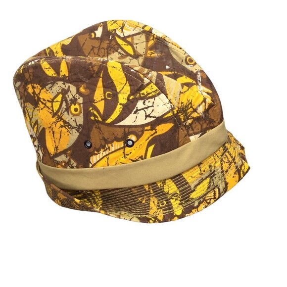 Vintage Jiffy Golf Hat Cap Men's Pellon Lined All Over Print USA Camo Mod Sz L - Picture 3 of 10